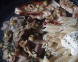 Foto del paso 3 de la receta: Pechuga de pollo con champiñones rehogados y pasta