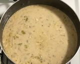 A picture of step 4 of Cream of Mushroom & Broccoli Soup.