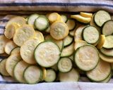A picture of step 2 of California Farm Panfried Summer Squash.