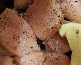 A picture of step 4 of My Lemon, peppered, Buttered Chicken. 💜😀.
