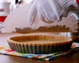 A picture of step 10 of Mango Frangipane Tart | Gorgeous Orange Yellow Tart.