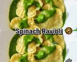 Veg Ravioli In Spinach Cream Sauce recipe step 1 photo
