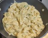 A picture of step 3 of Basil Fettuccine pasta.