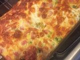 Quiche de brócoli con jamón