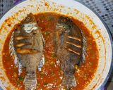A picture of step 4 of Samaki (tilapia).