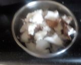 A picture of step 1 of Coconut kheer.