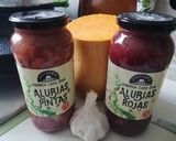 Foto del paso 1 de la receta Potaje de garbanzos y judías rojas con habichuelas y calabaza