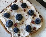 A picture of step 2 of Chocolate, Ricotta, and Blueberry Toast in Air Fryer.