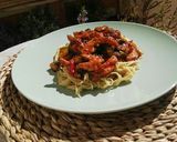 Foto del paso 8 de la receta: Pavo con salsa de ostras y verduras