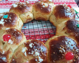 Foto del paso 5 de la receta: Roscón de Reyes relleno de trufa y crema de naranja