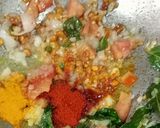 A picture of step 2 of Leftover Idli Fry.