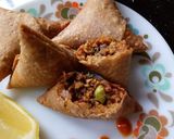 A picture of step 8 of Whole wheat Soya mince Samosa#breakfastideas.