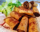 A picture of step 5 of Lahm Bi Ajeen Chicken Rolls.