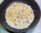 奶油雞肉野菇義大利麵的食譜步驟5照片