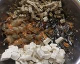 Foto langkah ke 6 dari resep Botok Teri Udang Tempe Tahu.
