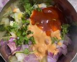 A picture of step 2 of Aloo mayo sandwich.