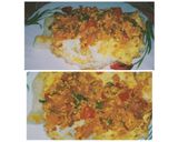 A picture of step 6 of Egg Ghotala with omelette.