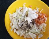 A picture of step 4 of Pesarettu Coleslaw Sandwich.