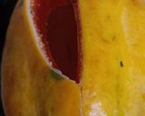 A picture of step 1 of Sweet Papaya Fruit Salad Sticks.