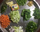 A picture of step 1 of Mixed Veg Soup.