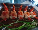 Hình bước làm 6 của món Tôm hấp tàu hũ trắng sauce nước tương