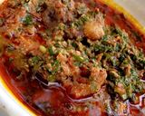 A picture of step 2 of Tuwo and Miyan Taushe.
