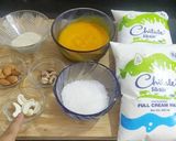 A picture of step 1 of Mango kheer /Firni for fast or vrat.