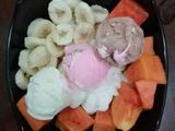 Bingsu Pisang & Pepaya