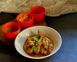 A picture of step 8 of Chana Gosht Awadhi style.