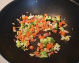 A picture of step 2 of Asian style pork wrap.