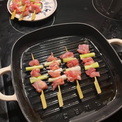 ねぎま焼き鳥 (Negima Yakitori Japanese Grilled Chicken Skewers