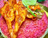 Foto langkah ke 7 dari resep Nasi Rempah Merah Putih Udang Bakar Jimbaran.