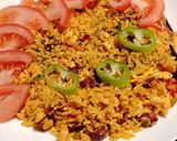 Kolbászos,tojásos, zöldséges rizses egytálétel gluténmentesen recept fázis 3 fotója