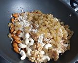 A picture of step 2 of Dry fruit Namkeen.