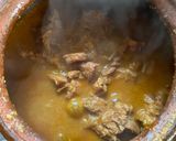 A picture of step 5 of Kosha Mangsho or Slow cooked mutton for Dol Purnima.