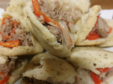 Arepas con carne de lomo