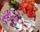 A picture of step 1 of Vegetable Korma.