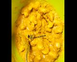 A picture of step 6 of Kaju pakodas / cashew nut fritters.