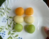A picture of step 6 of Tri-Color Rasgulla.