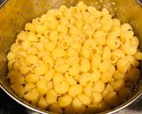 A picture of step 2 of Imitation Crabmeat Pasta Salad.