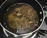 A picture of step 1 of Sukku kaapi (ginger coffee).
