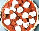 Une image de l'étape 4 de Pizza chèvre chorizo.