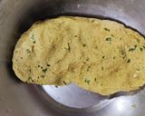 A picture of step 5 of Sarson ke saag Ka Thepla.