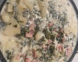 A picture of step 4 of Potato soup. 🙂 (hart made). 🙂.