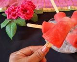 A picture of step 3 of Watermelon Popsicles.