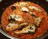 Foto del paso 17 de la receta Ventrescas de bonito, en salsa de cebollas rojas tomates verdes