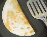 A picture of step 7 of Rava masala dosa.