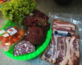 Foto langkah ke 1 dari resep Vegetable salad with beef bulgogi.