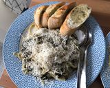 A picture of step 3 of Pasta with spinach sauce.