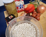 Foto del paso 2 de la receta: Judías blancas con cardos y chacina